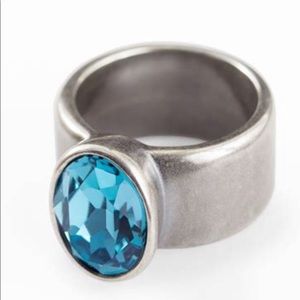 Touchstone Crystal by Swarovski Vintage Nolita Ring size 8 NIB gorgeous color